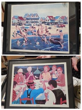 2 Signed, Framed, #'d Prints, '84 Holly Beach & Boureè EARL HEBERT, LA Artist